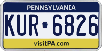 PA license plate KUR6826