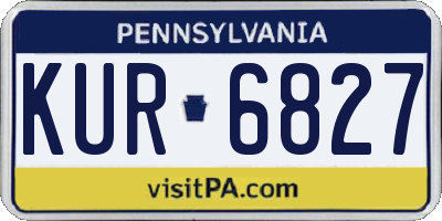PA license plate KUR6827