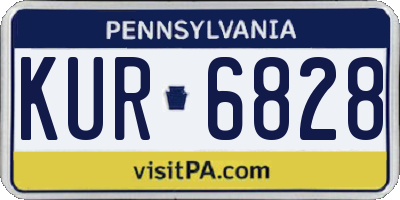 PA license plate KUR6828