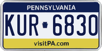 PA license plate KUR6830