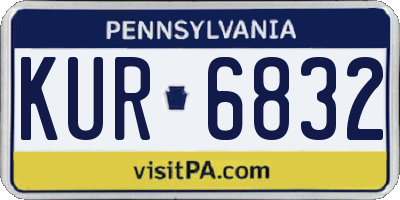 PA license plate KUR6832