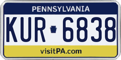 PA license plate KUR6838