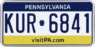 PA license plate KUR6841