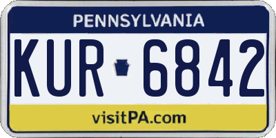 PA license plate KUR6842