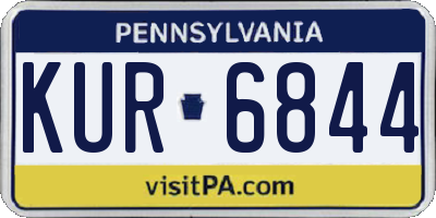 PA license plate KUR6844
