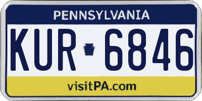 PA license plate KUR6846