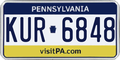 PA license plate KUR6848