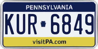 PA license plate KUR6849