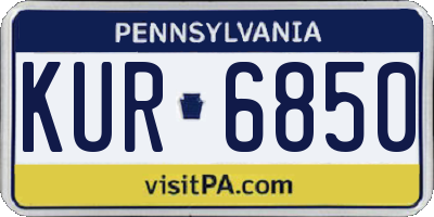 PA license plate KUR6850