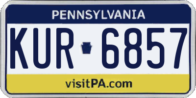 PA license plate KUR6857