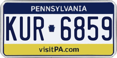 PA license plate KUR6859