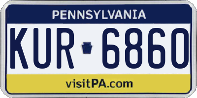 PA license plate KUR6860