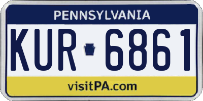 PA license plate KUR6861