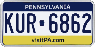 PA license plate KUR6862