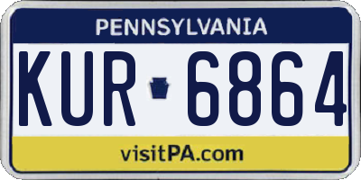 PA license plate KUR6864