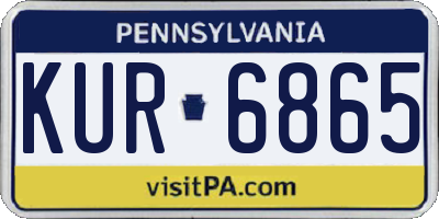 PA license plate KUR6865