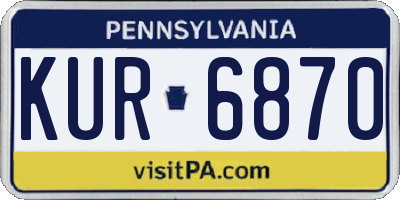 PA license plate KUR6870