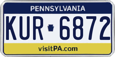 PA license plate KUR6872