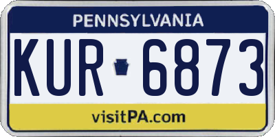 PA license plate KUR6873