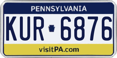 PA license plate KUR6876