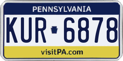 PA license plate KUR6878