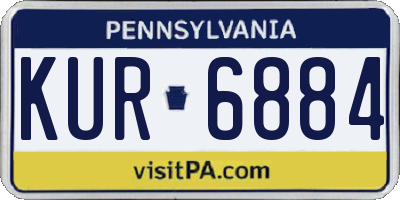 PA license plate KUR6884