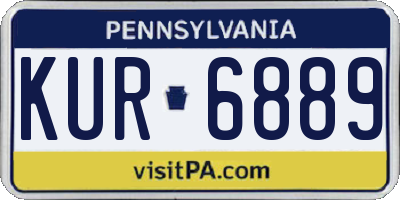 PA license plate KUR6889