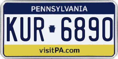 PA license plate KUR6890