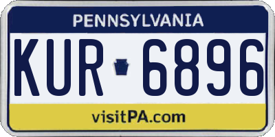 PA license plate KUR6896