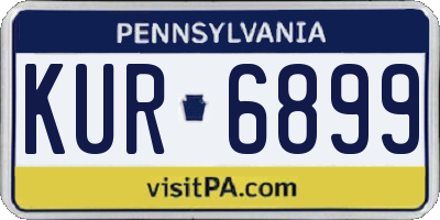 PA license plate KUR6899