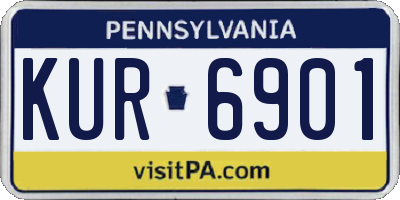 PA license plate KUR6901