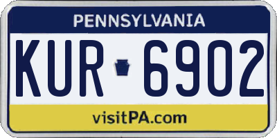 PA license plate KUR6902