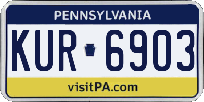 PA license plate KUR6903
