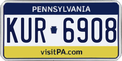 PA license plate KUR6908