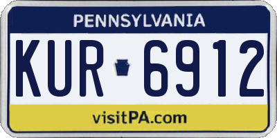 PA license plate KUR6912