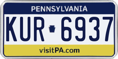 PA license plate KUR6937