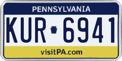 PA license plate KUR6941