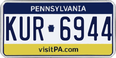 PA license plate KUR6944
