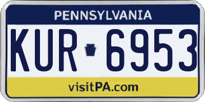 PA license plate KUR6953