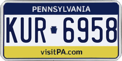 PA license plate KUR6958