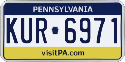 PA license plate KUR6971