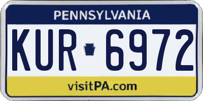 PA license plate KUR6972