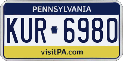 PA license plate KUR6980