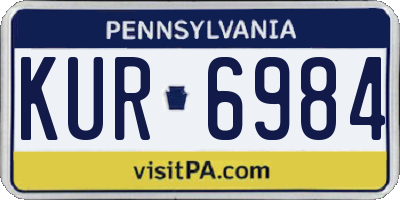 PA license plate KUR6984