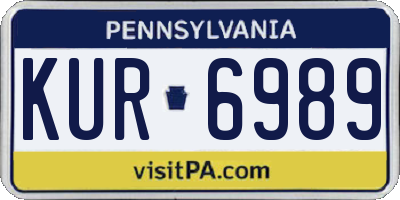 PA license plate KUR6989