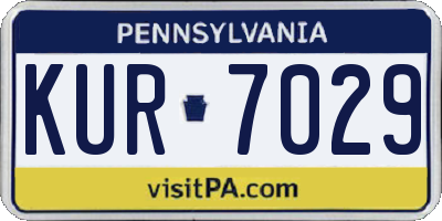 PA license plate KUR7029