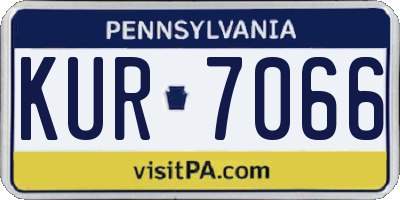 PA license plate KUR7066