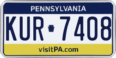PA license plate KUR7408