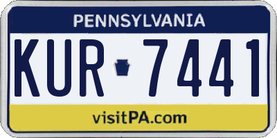 PA license plate KUR7441