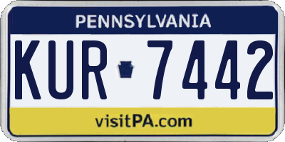 PA license plate KUR7442